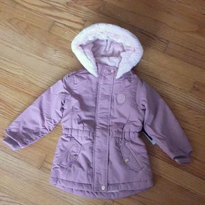 Pink Coat With Faux Fur